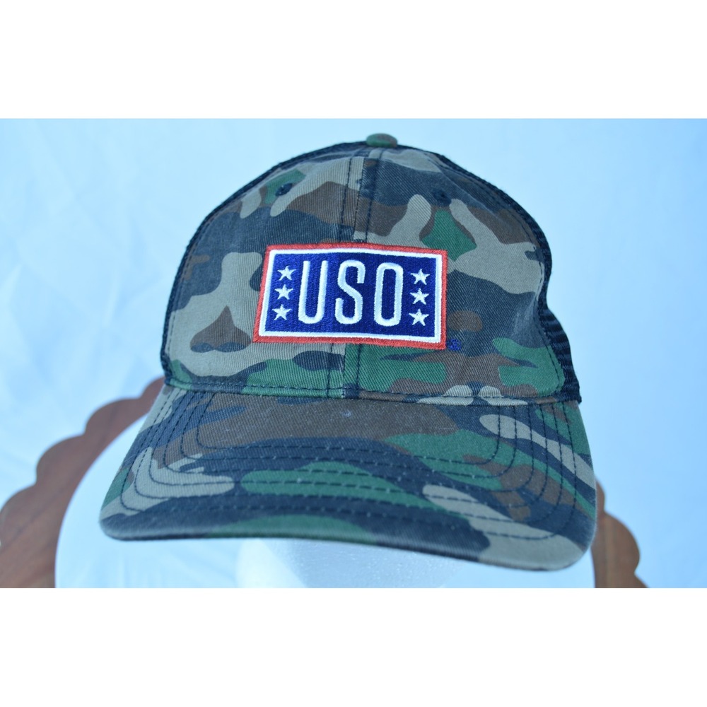 USO - Camo Trucker Hat Snapback Mesh Back Cap